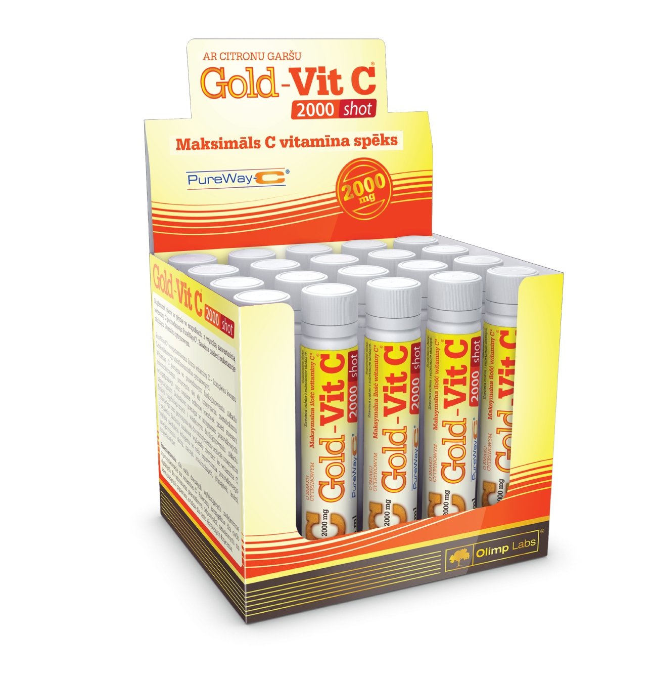 Витамины и минералы Olimp Gold-Vit C 2000 Shot, 10*25 мл,  ml, Olimp Labs. Vitamins and minerals. General Health Immunity enhancement 