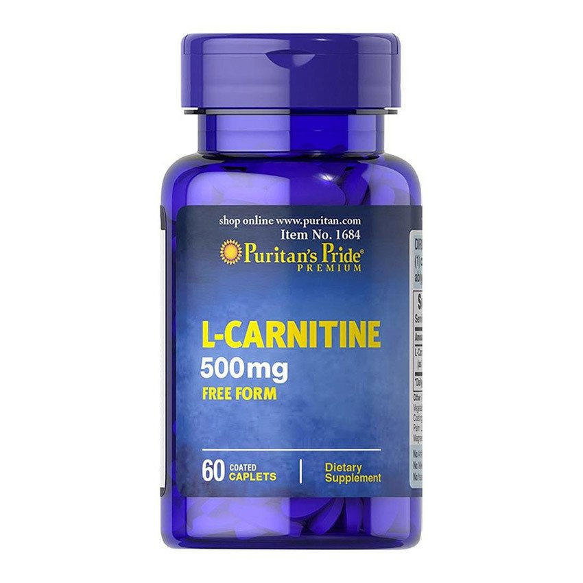Л-карнитин Puritan's Pride L-Carnitine 500 mg (60 таб) пуританс прайд,  мл, Puritan's Pride. L-карнитин. Снижение веса Поддержание здоровья Детоксикация Стрессоустойчивость Снижение холестерина Антиоксидантные свойства 