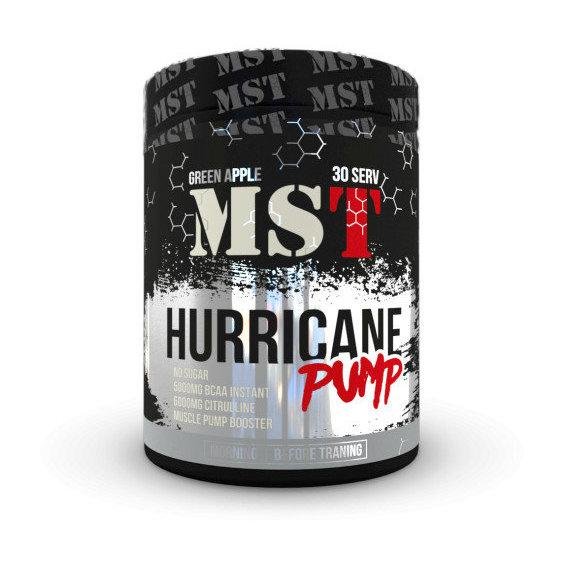 Передтренувальний комплекс MST Nutrition Hurricane Pump 300 g (Green Apple),  мл, MST Nutrition. Послетренировочный комплекс. Восстановление 