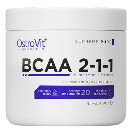 OstroVit Extra Pure BCAA 2:1:1 OstroVit  200 g Natural, , 200 г