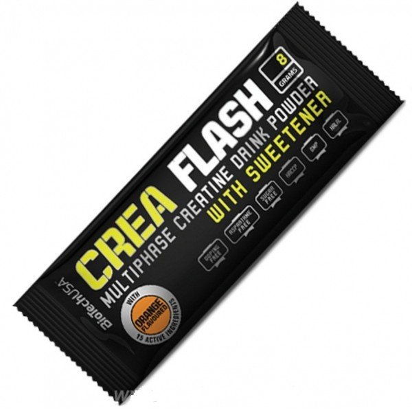 Crea Flash, 8 g, BioTech. Diferentes formas de creatina. 
