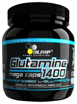 L-glutamine Mega Caps 1400, 300 piezas, Olimp Labs. Glutamina. Mass Gain recuperación Anti-catabolic properties 