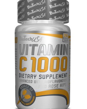 Vitamin C 1000, 250 шт, BioTech. Витамин C. Поддержание здоровья Укрепление иммунитета 