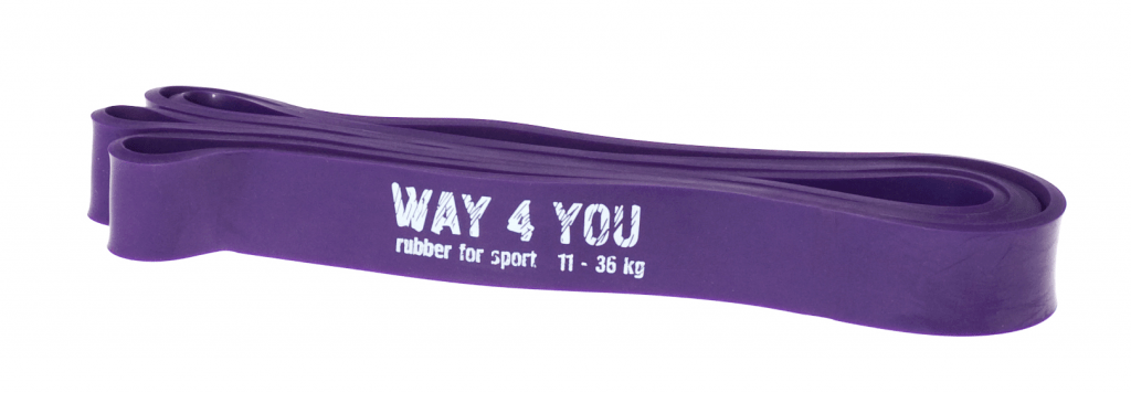 Резинова петля для тренування Way4You (11 - 36 кг) Фіолетова,  мл, Way4you. Фитнес резинки. 