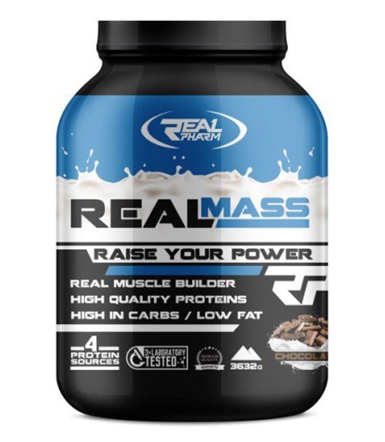 RealMass, 3632 г, Real Pharm. Гейнер. Набор массы Энергия и выносливость Восстановление 