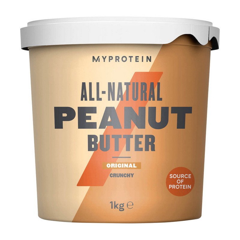 Натуральная арахисовая паста MyProtein (1 кг) майпротеин Crunchy,  мл, MyProtein. Арахисовая паста. 