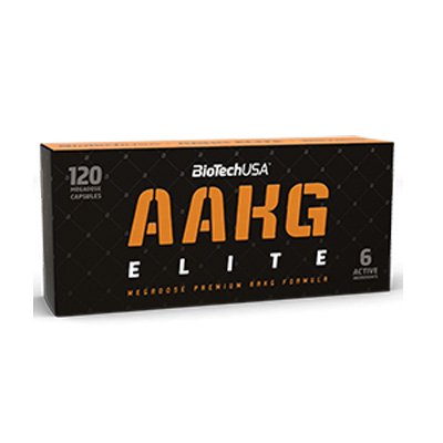AAKG Elite, 120 piezas, BioTech. Pre Entreno. Energy & Endurance 