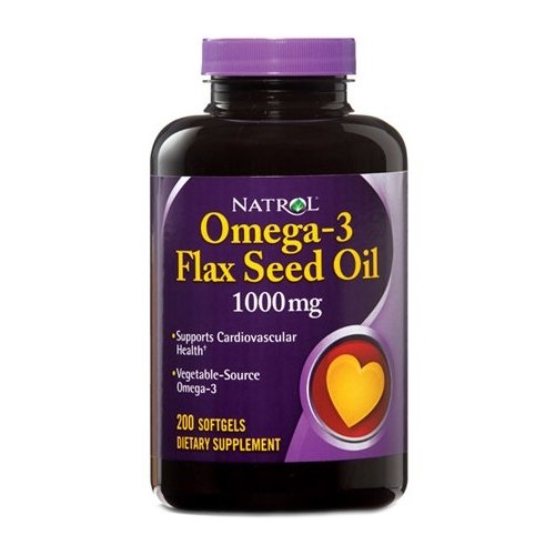 Flax Seed Oil 1000 mg, 200 piezas, Natrol. Omega 3 (Aceite de pescado). General Health Ligament and Joint strengthening Skin health CVD Prevention Anti-inflammatory properties 