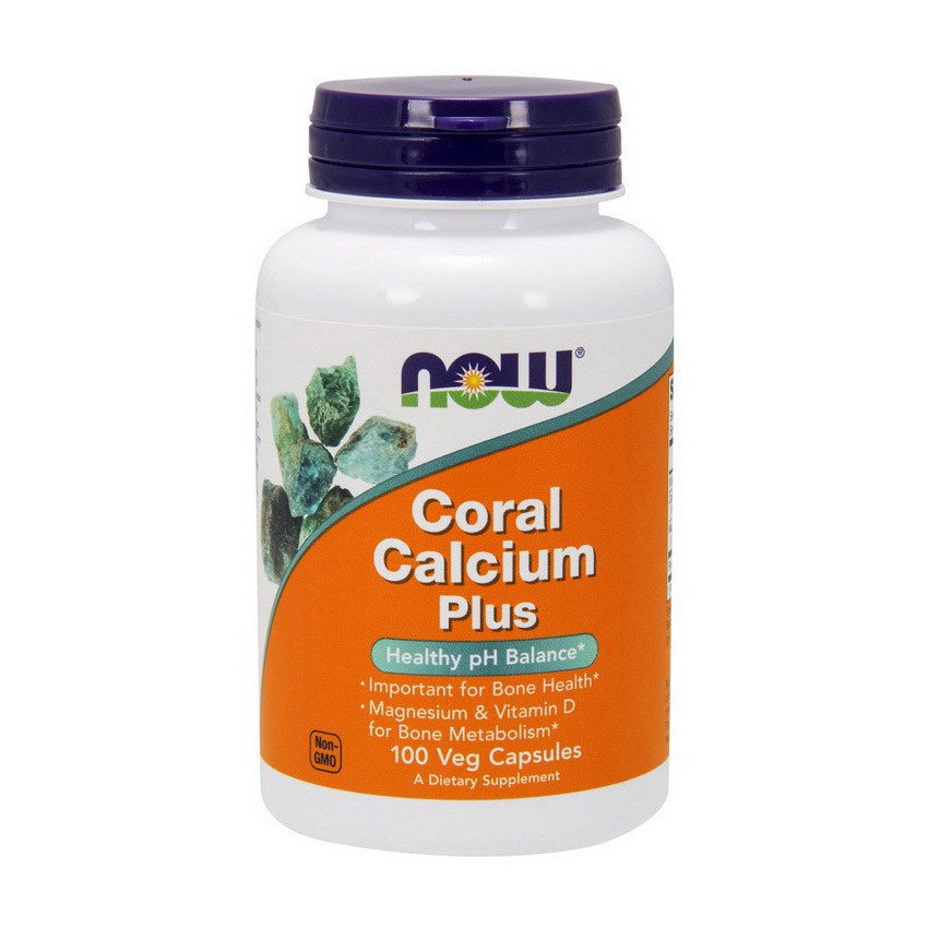 Коралловый кальций Now Foods Coral Calcium Plus (100 капс) нау фудс,  мл, Now. Кальций Ca. 