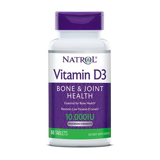 Витамин д3 Natrol Vitamin D3 10000 IU (60 таб) натрол,  мл, Natrol. Витамин D. 