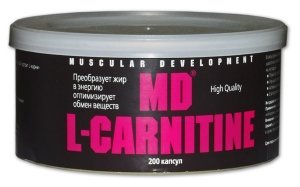L-Carnitine, 200 шт, MD. L-карнитин. Снижение веса Поддержание здоровья Детоксикация Стрессоустойчивость Снижение холестерина Антиоксидантные свойства 