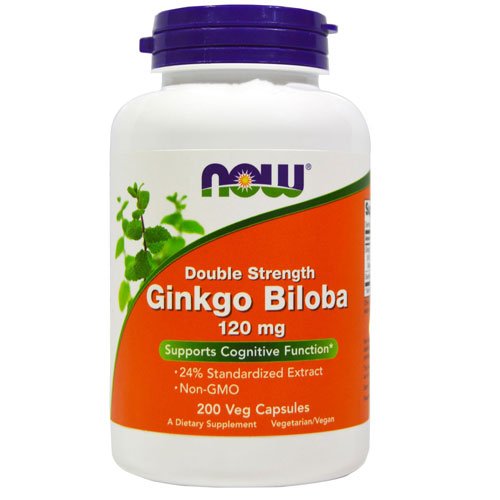 NOW Ginkgo Biloba Double Strength 120 mg 200 капс Без вкуса,  ml, Now. Special supplements. 