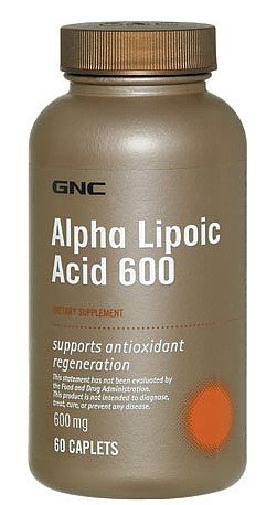 Alpha Lipoic Acid 600, 60 шт, GNC. Альфа-липоевая кислота. Поддержание здоровья Регуляция углеводного обмена Регуляция жирового обмена 