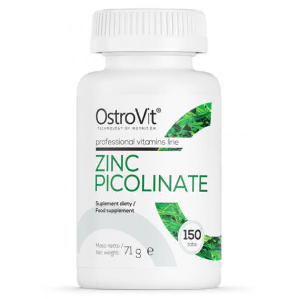 Цинк OstroVit Zinc picolinate (150 таб) островит,  мл, OstroVit. Цинк Zn, Цинк. Поддержание здоровья 