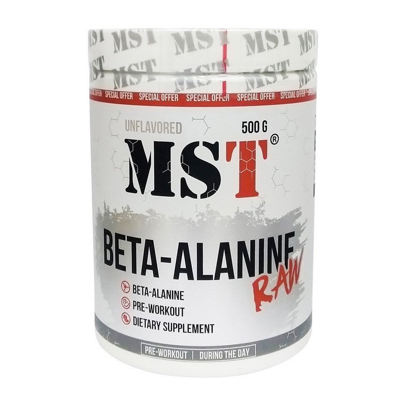 Бета аланин MST Beta - Alanine Raw (500 г) мст unflavored,  мл, MST Nutrition. Бета-Аланин. 