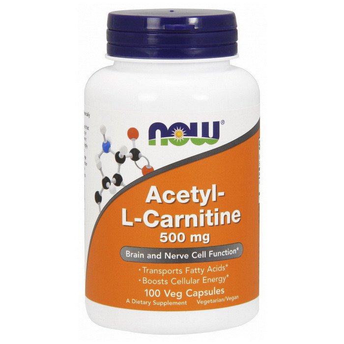 Ацетил Л-карнитин Now Foods Acetyl-L-Carnitine 500 mg (100 капс) нау фудс,  мл, Now. L-карнитин. Снижение веса Поддержание здоровья Детоксикация Стрессоустойчивость Снижение холестерина Антиоксидантные свойства 