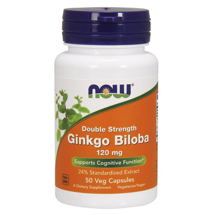 Екстракт Гінкго Білоба NOW Foods Ginkgo Biloba 120 mg 50 caps,  ml, Now. Suplementos especiales. 