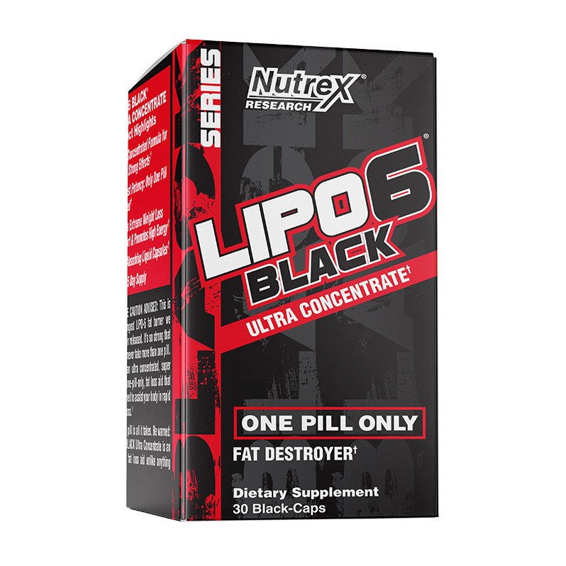 Nutrex Research Жиросжигатель Nutrex Lipo 6 black Ultra Concentrate (30 black-caps) нутрекс липо 6, , 30 
