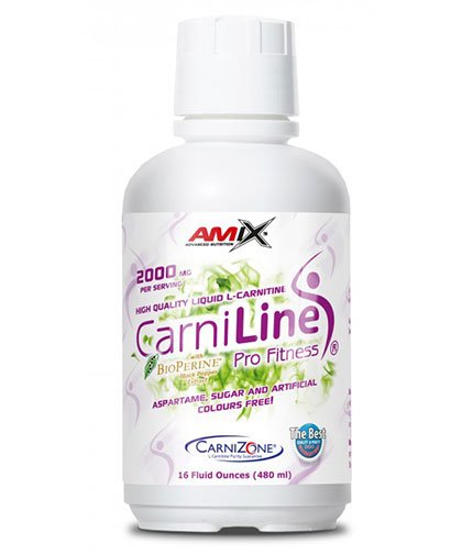 CarniLine Pro Fitness, 480 мл, AMIX. L-карнитин. Снижение веса Поддержание здоровья Детоксикация Стрессоустойчивость Снижение холестерина Антиоксидантные свойства 