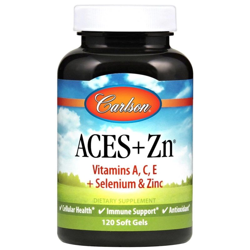 Витамины и минералы Carlson Labs ACES + Zn, 120 капсул,  мл, Carlson Labs. Витамины и минералы. Поддержание здоровья Укрепление иммунитета 