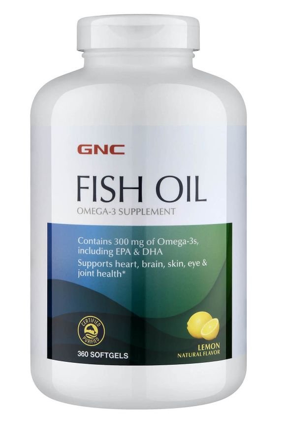 Жирные кислоты GNC Fish Oil, 360 капсул,  ml, GNC. Fats. General Health 