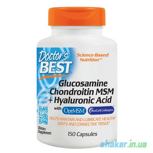 Doctor's BEST Глюкозамин хондроитин Doctor's BEST Glucosamine Chondroitin MSM + Hyaluronic Acid (150 капс) доктогр бест, , 150 