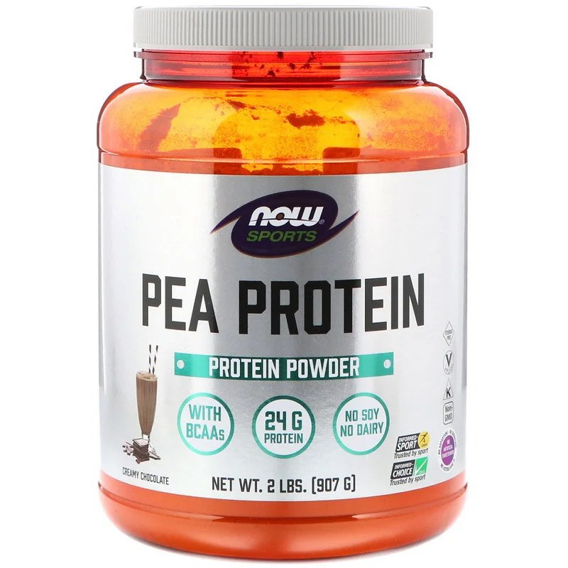 Now Протеин NOW Sports Pea Protein, 907 грамм Голландский шоколад, , 907 г