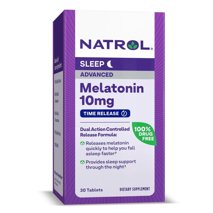 Natrol Натуральная добавка Natrol Melatonin 10 mg Advanced Sleep, 30 таблеток, , 