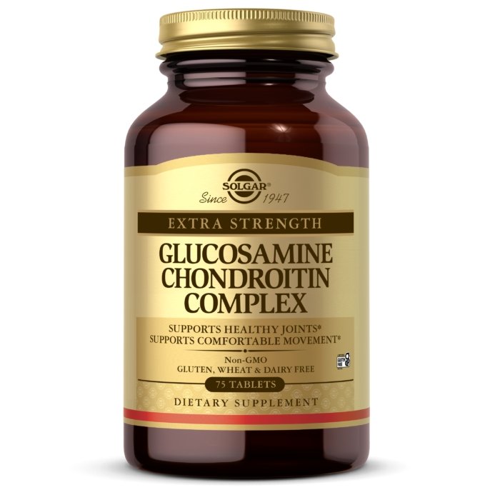Для суставов и связок Solgar Glucosamine Chondroitin Complex Extra Strength, 75 таблеток,  мл, Solgar. Хондропротекторы. Поддержание здоровья Укрепление суставов и связок 