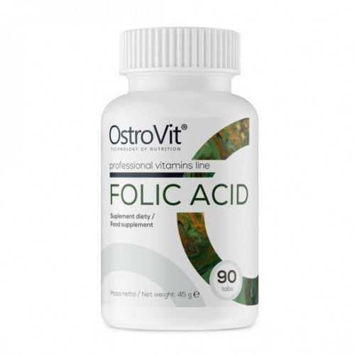 Витамины и минералы OstroVit Folic Acid, 90 таблеток, СРОК 08.21,  ml, OstroVit. Vitamins and minerals. General Health Immunity enhancement 