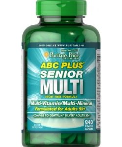 ABC Plus Senior Multi, 240 pcs, Puritan's Pride. Vitamin Mineral Complex. General Health Immunity enhancement 