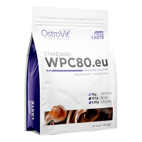 OstroVit Сывороточный протеин концентрат OstroVit Standard WPC 80 (900 г) островит Raspberry, , 0.9 