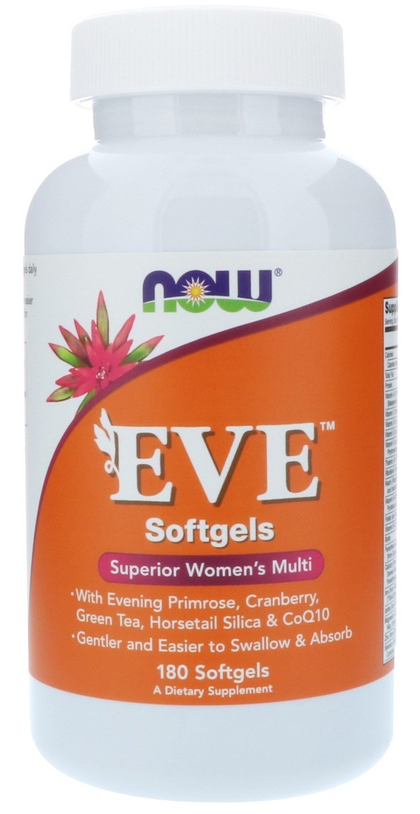 Eve Women's Multiple Vitamin Softgels, 180 pcs, Now. Vitamin Mineral Complex. General Health Immunity enhancement 