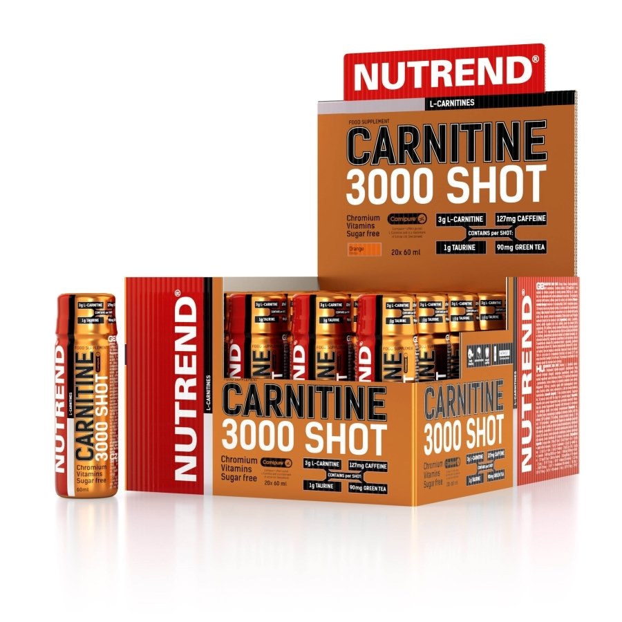 Nutrend Жиросжигатель Nutrend Carnitine 3000 Shot, 20*60 мл Апельсин, , 1200 грамм