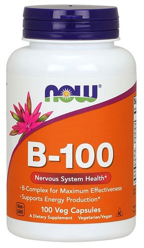 Now Now Vitamin B-100 100 капс Без вкуса, , 100 капс