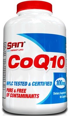 CoQ10, 60 шт, San. Коэнзим-Q10. Поддержание здоровья Антиоксидантные свойства Профилактика ССЗ Толерантность к физ. нагрузкам 