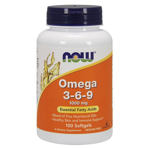 NOW Omega 3-6-9 1000 mg 100 капс Без вкуса,  мл, Now. Жирные кислоты (Omega). Поддержание здоровья 