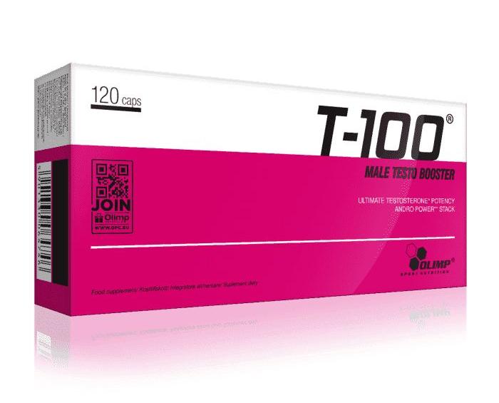 Стимулятор тестостерона Olimp T-100, 120 капсул,  мл, Olimp Labs. Бустер тестостерона. Поддержание здоровья Повышение либидо Aнаболические свойства Повышение тестостерона 