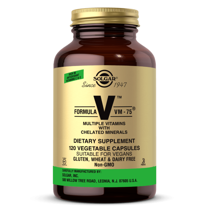 Мультивитаминная Формула, Formula VM-75 Vegetable Capsules, Solgar, 120 капсул,  ml, Solgar. Vitamin Mineral Complex. General Health Immunity enhancement 