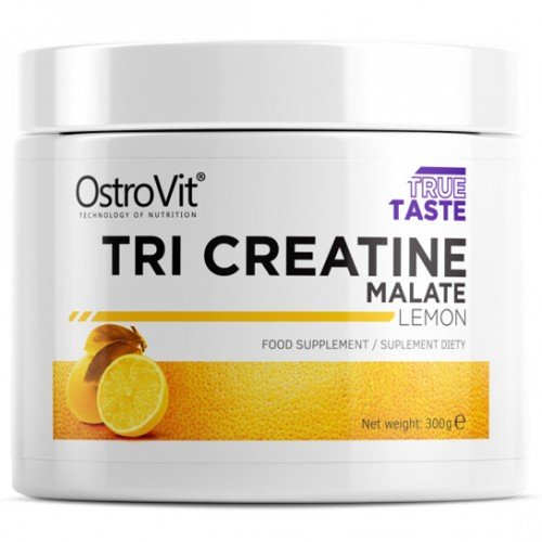 Креатин OstroVit Tri Creatine Malate, 300 грамм Лимон,  мл, OstroVit. Креатин. Набор массы Энергия и выносливость Увеличение силы 