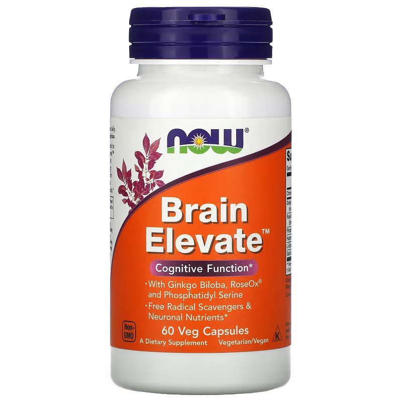 Now Натуральная добавка NOW Brain Elevate, 60 вегакапсул, , 