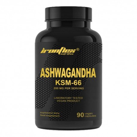 IronFlex Натуральная добавка IronFlex Ashwagandha KSM-66, 90 капсул, , 
