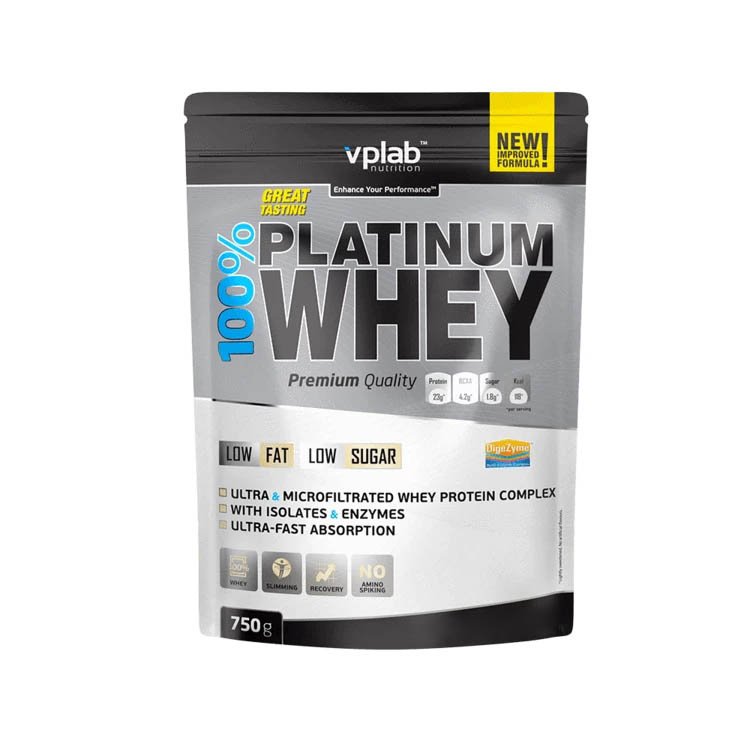 Протеин VPLab 100% Platinum Whey, 750 грамм Капучино,  мл, VPLab. Протеин. Набор массы Восстановление Антикатаболические свойства 