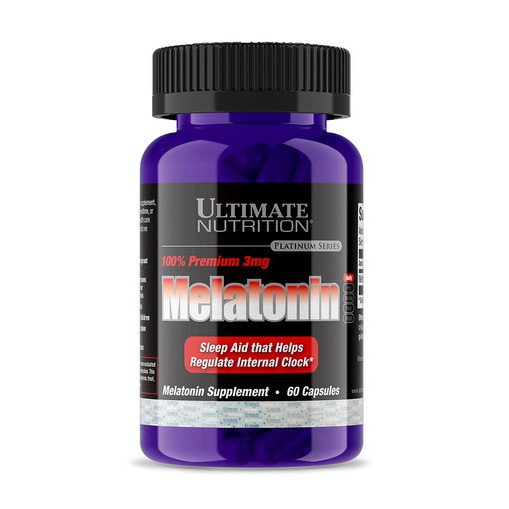 Мелатонин Ultimate Nutrition Melatonin (60 капс) ультимейт нутришн,  мл, Ultimate Nutrition. Мелатонин. Улучшение сна Восстановление Укрепление иммунитета Поддержание здоровья 