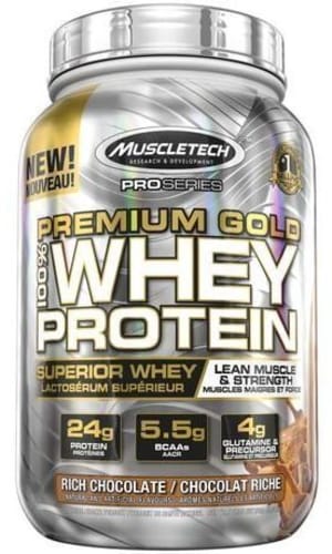 MuscleTech Premium Gold 100% Whey Protein, , 1010 g