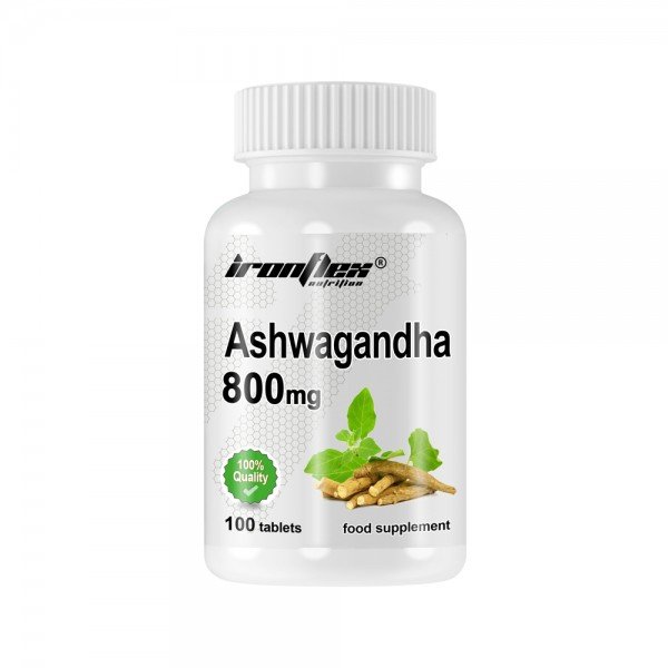 IronFlex Натуральная добавка IronFlex Ashwagandha 800 mg, 100 таблеток, , 