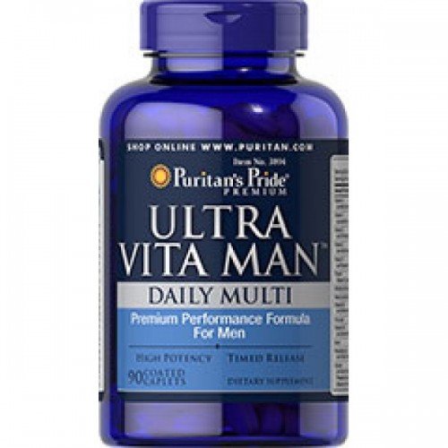 Ultra Vita Man Daily Multi Timed Release, 90 piezas, Puritan's Pride. Complejos vitaminas y minerales. General Health Immunity enhancement 