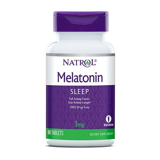 Мелатонин Natrol Melatonin 1 mg (90 tabs) натрол,  ml, Natrol. Melatoninum. Improving sleep recovery Immunity enhancement General Health 
