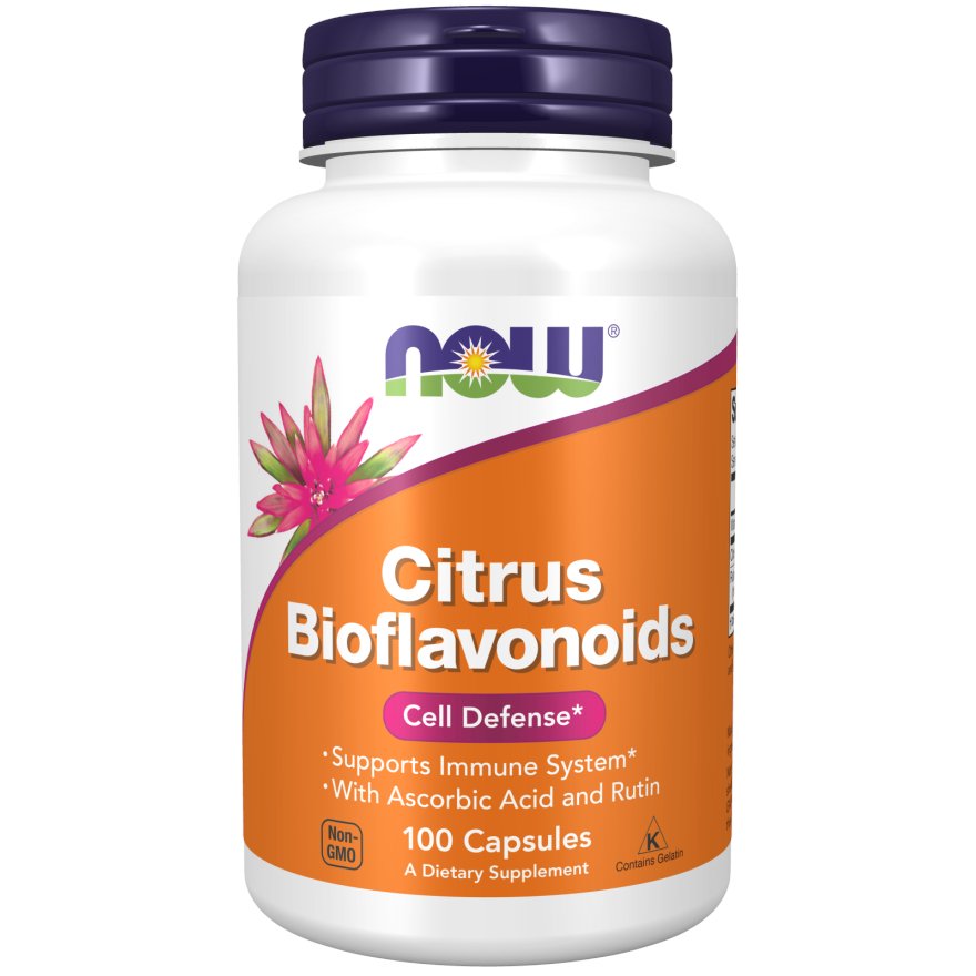 Витамины и минералы NOW Citrus Bioflavonoids, 100 капсул,  ml, Now. Vitamins and minerals. General Health Immunity enhancement 
