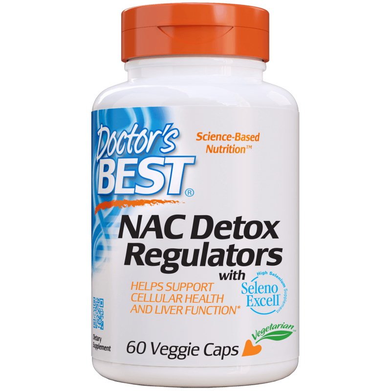 Doctor's BEST Натуральная добавка Doctor's Best NAC Detox Regulators, 60 капсул, , 